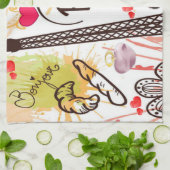 Valentijnsdag Kitchen handdoek, Parijs Frankrijk Theedoek (Gevouwen)