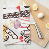 Valentijnsdag Kitchen handdoek, Parijs Frankrijk Theedoek (Quarter Fold)