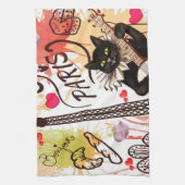 Valentijnsdag Kitchen handdoek, Parijs Frankrijk Theedoek (Verticaal)