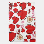 Valentijnsdag Kitchen handdoek, Parijs Frankrijk Theedoek (Verticaal)