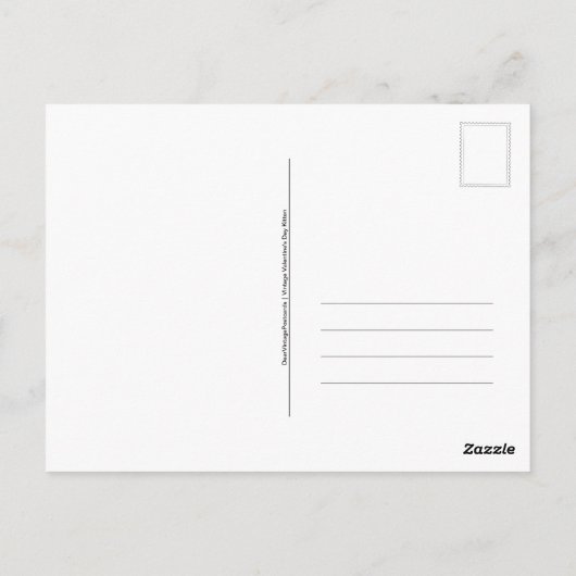  Valentijnsdag kitten Briefkaart (Achterkant)