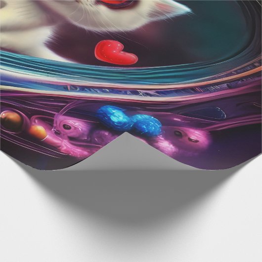 Valentijnsdag Kitten Cadeaupapier (Hoek)