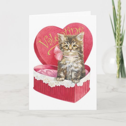  Valentijnsdag kitten, Feestdagen Kaart (Voorkant)