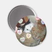 Valentijnsdag Kittens Magneet (Voorkant / Achterkant)