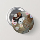 Valentijnsdag Kittens Ronde Button 5,7 Cm (Voorkant /achterkant)