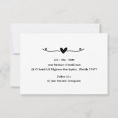 Valentijnsdag Klantenwaardering klant Bedankkaart (Achterkant)