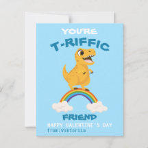 Valentijnsdag klas kinderen dinosaurus regenboog