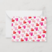 Valentijnsdag klaslokaal meisje aangepaste foto notitiekaartje (Achterkant)