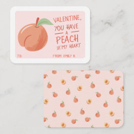 Valentijnsdag klaslokaal peach van mijn Kaart van Notitiekaartje