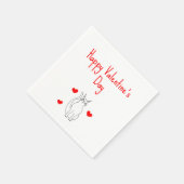 Valentijnsdag klaslokalen servet (Hoek)