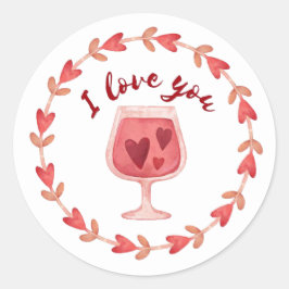 Valentijnsdag Klassic Round Sticker