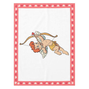 Valentijnsdag klassieke/retro Cupido Tafelkleed