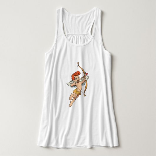 Valentijnsdag klassieke/retro Cupido Tanktop (Design voorkant)