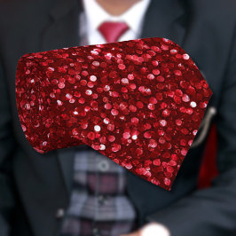 Valentijnsdag Klassieke Trendy Rode Glitters Stropdas