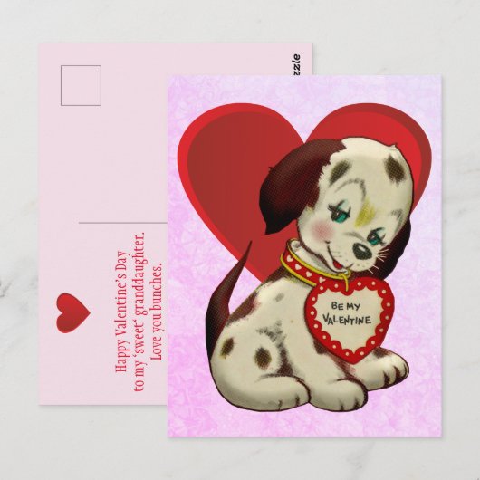  Valentijnsdag kleindochter Briefkaart (Voorkant / Achterkant)