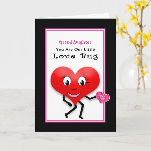 Valentijnsdag, kleindochter, onze liefdesbuik kaart (Gele Bloem)