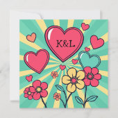 Valentijnsdag |  kleuren retro foto feestdagenkaart (Voorkant)