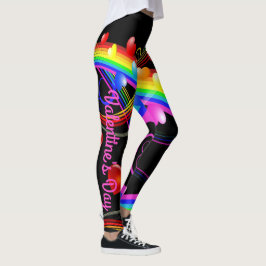 Valentijnsdag Kleurkleur Pop Leggings