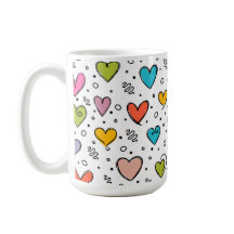 Valentijnsdag kleurrijke cute harten