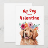 Valentijnsdag Knuffelige Hond Huisdier Foto Vakant Kaart (Voorkant / Achterkant)