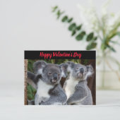 Valentijnsdag Koala Beren briefkaart (Staand voorkant)