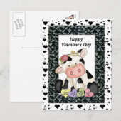 Valentijnsdag Koe briefkaart (Voorkant / Achterkant)