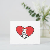 Valentijnsdag Koe hart Feestdagenkaart (Staand voorkant)
