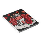 Valentijnsdag Koe Rainbow Cute Boerderij Girls Kin Notitieblok (Schuin)