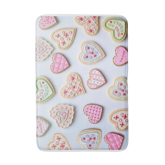 Valentijnsdag koekjes badmat (Voorkant Verticaal)