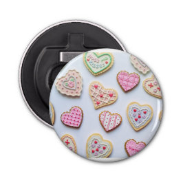 Valentijnsdag koekjes button flesopener