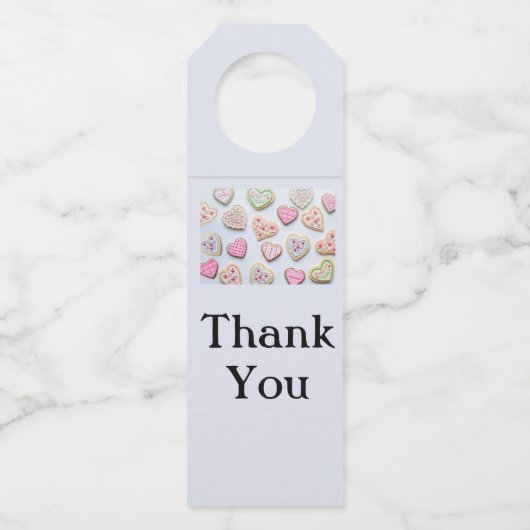 Valentijnsdag koekjes flessenhanger (Voorkant)