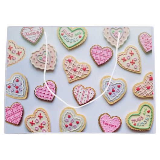 Valentijnsdag koekjes groot cadeauzakje (Voorkant)