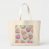 Valentijnsdag koekjes grote tote bag (Voorkant)