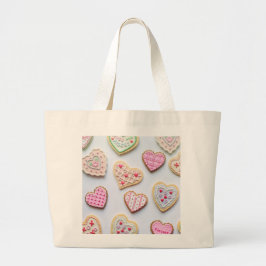 Valentijnsdag koekjes grote tote bag