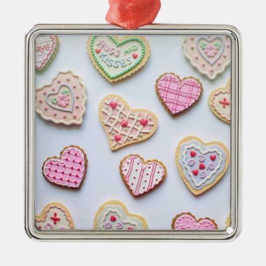 Valentijnsdag koekjes metalen ornament (Voorkant)