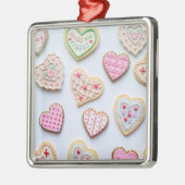 Valentijnsdag koekjes metalen ornament (Links)