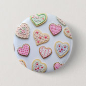 Valentijnsdag koekjes ronde button 5,7 cm (Voorkant)