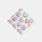 Valentijnsdag koekjes servet (Hoek)