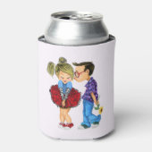 Valentijnsdag Koelbox met Romantic Couple Blikjeskoeler (Blikje Voorkant)