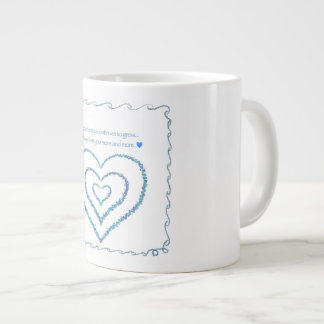 Valentijnsdag koffie mok blauwe harten liefde
