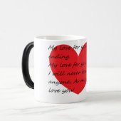 Valentijnsdag koffiebeker magische mok (Voorkant links)