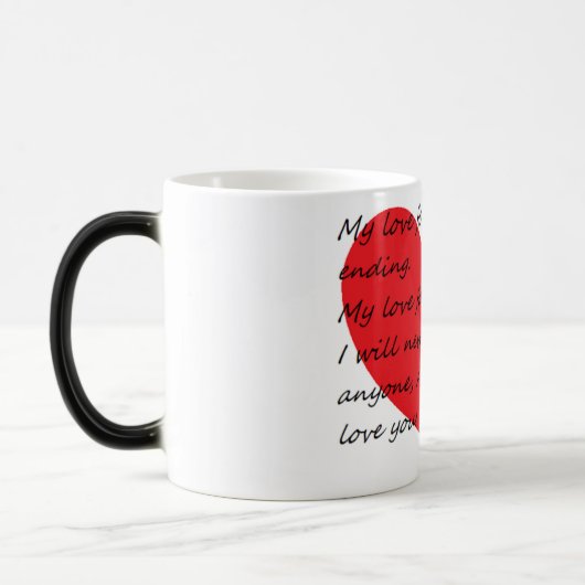 Valentijnsdag koffiebeker magische mok (Links)