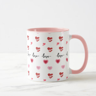 Valentijnsdag koffiekopjes Roze thema Mok