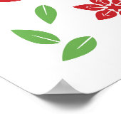 Valentijnsdag koppel kus met hart poster (Hoek)