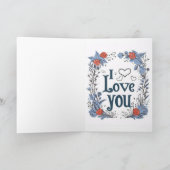 Valentijnsdag Koppel zittend op bank Feestdagen Kaart (Binnen)