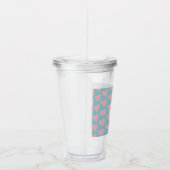 Valentijnsdag Krabbel Harten Monogram Acryl Drinkbeker (Rechts)