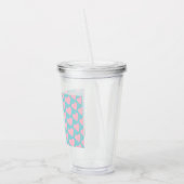 Valentijnsdag Krabbel Harten Monogram Acryl Drinkbeker (Links)