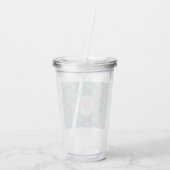 Valentijnsdag Krabbel Harten Monogram Acryl Drinkbeker (Achterkant)
