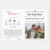 Valentijnsdag Krant Bloem Boeket Rood Hart Inpakpapier Vel (Voorkant 2)