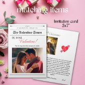 Valentijnsdag Krant Ons liefdesverhaal Red Heart Inpakpapier Vel